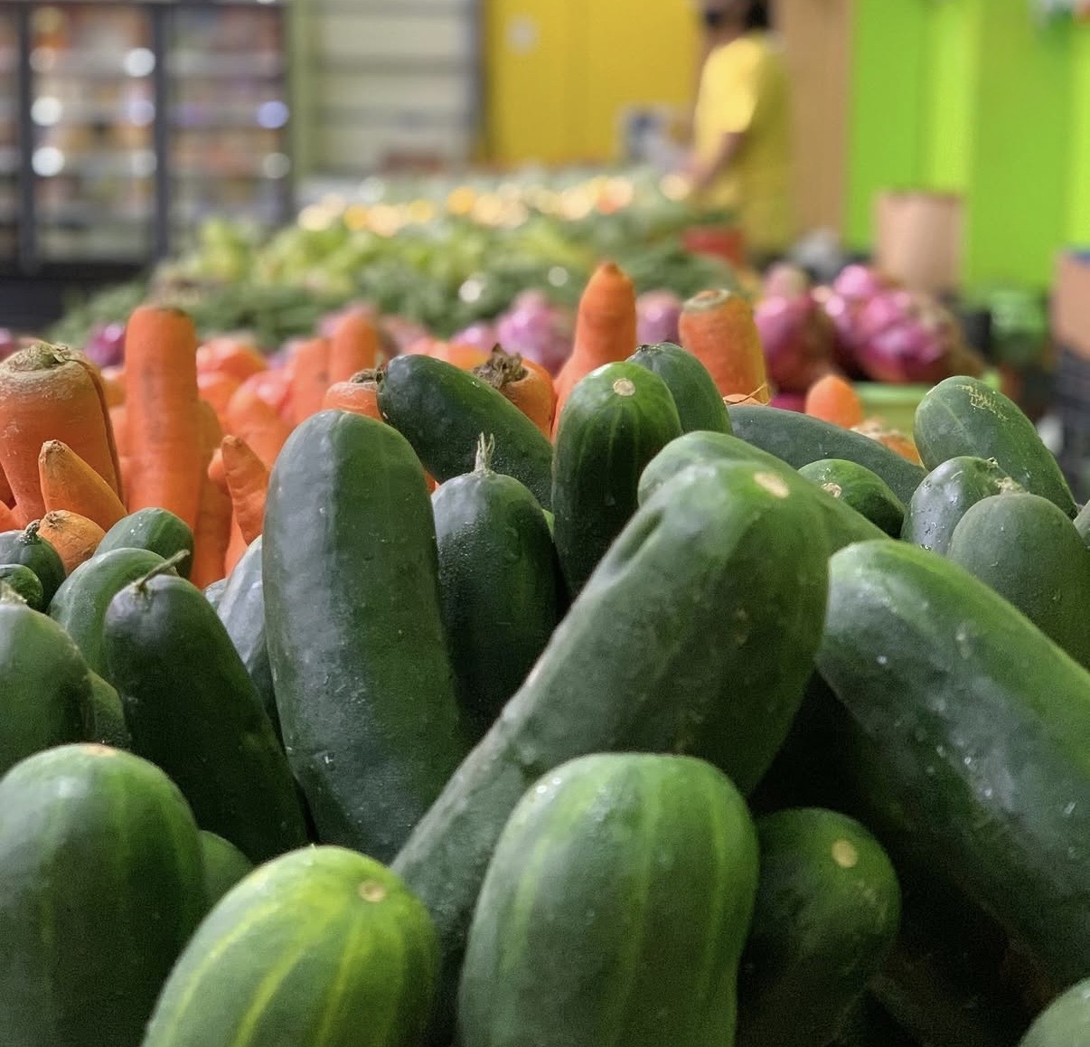 Fresh cucumbers